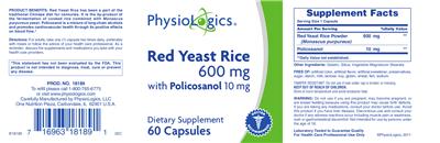 Red Yeast Rice 600 mg with Policosanol 10 mg