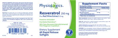 Resveratrol 250 mg plus Red Wine Extract 10 mg