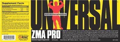 Product label for ZMA Pro
