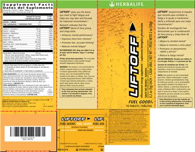 Photo of the Herbalife Liftoff Ignite-Me Orange label