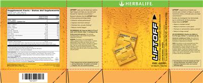Photo of the Herbalife Liftoff Ignite-Me Orange label