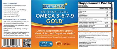 Supercritical Omega 3-6-7-9 Gold 1,200 mg