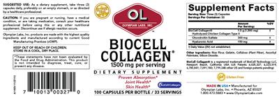 Photo of the OL Olympian Labs BioCell Collagen label