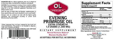 Photo of the OL Olympian Labs Evening Primrose Oil Extra Strength label