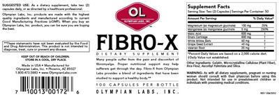 Photo of the OL Olympian Labs Fibro-X label