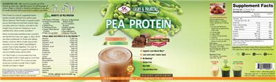 Photo of the OL Olympian Labs Pea Protein Delicious Chocolate Flavor label