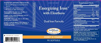 Photo of the Enzymatic Therapy Energizing Iron With Eleuthero label