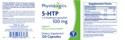 5-HTP L-5-Hydroxytryptophan 100 mg
