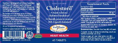 Photo of the Enzymatic Therapy Cholestoril label