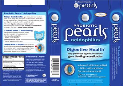 Photo of the Enzymatic Therapy Probiotic Pearls Acidophilus label