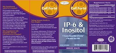 Photo of the Enzymatic Therapy Cell Forte IP-6 & Inositol label