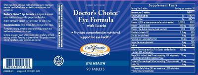 Photo of the Enzymatic Therapy Doctor's Choice Eye Formula with Lutein label