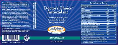 Photo of the Enzymatic Therapy Doctor's Choice Antioxidant label