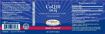 Photo of the Enzymatic Therapy CoQ10 100 mg label