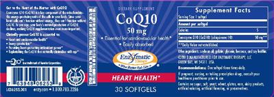 Photo of the Enzymatic Therapy CoQ10 50 mg label