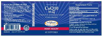 Photo of the Enzymatic Therapy CoQ10 30 mg label