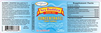 Photo of the Enzymatic Therapy Sea Buddies Sugar Free Concentrate! Focus Formula label
