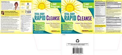 Photo of the Renew Life Rapid Cleanse 2 label