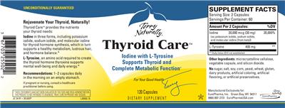 Photo of the Terry Naturally Thyroid Care label