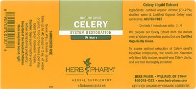 Photo of the Herb Pharm Celery label