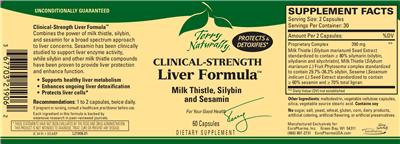 Photo of the Terry Naturally Clinical-Strength Liver Formula label