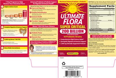 Photo of the Renew Life Ultimate Flora Super Critical label