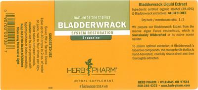 Photo of the Herb Pharm Bladderwrack label
