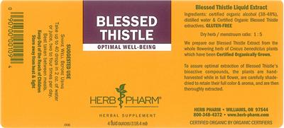 Photo of the Herb Pharm Blessed Thistle label