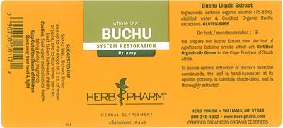 Photo of the Herb Pharm Buchu label