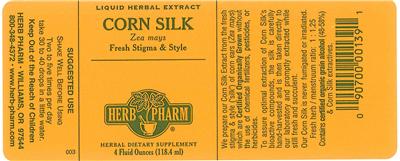 Photo of the Herb Pharm Corn Silk label