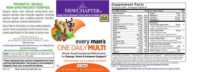 Photo of the New Chapter Every Man's One Daily Multi label