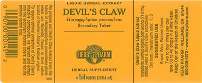 Photo of the Herb Pharm Devil's Claw label
