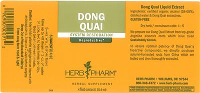 Photo of the Herb Pharm Dong Quai label
