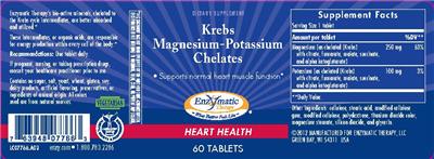 Photo of the Enzymatic Therapy Krebs Magnesium-Potassium Chelates label