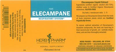 Photo of the Herb Pharm Elecampane label
