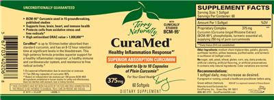 Photo of the Terry Naturally CuraMed 375 mg label