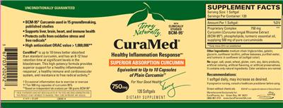 Photo of the Terry Naturally CuraMed 750 mg label
