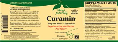 Photo of the Terry Naturally Curamin label