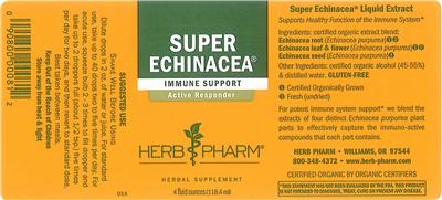 Photo of the Herb Pharm Super Echinacea label