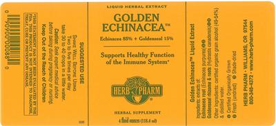 Photo of the Herb Pharm Golden Echinacea label