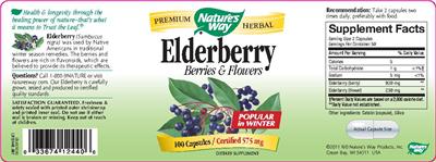 Photo of the Nature's Way Elderberry Berries & Flowers label