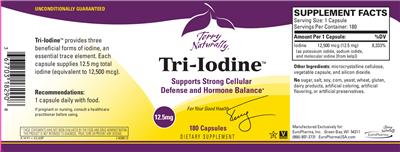 Photo of the Terry Naturally Tri-Iodine 12.5 mg label