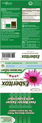 Photo of the Enzymatic Therapy Esberitox label