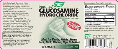 Photo of the Nature's Way Glucosamine Hydrochloride label