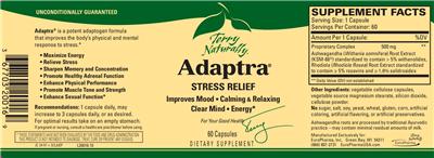 Photo of the Terry Naturally Adaptra label
