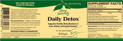 Photo of the Terry Naturally Daily Detox label