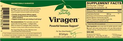 Photo of the Terry Naturally Viragen label