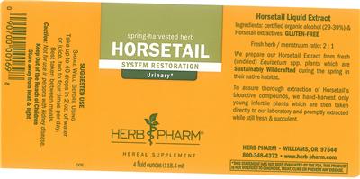 Photo of the Herb Pharm Horsetail label
