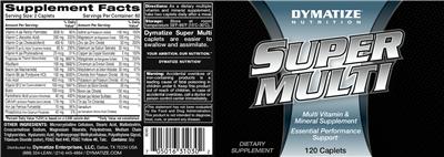 Photo of the Dymatize Nutrition Super Multi label