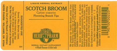 Photo of the Herb Pharm Scotch Broom label